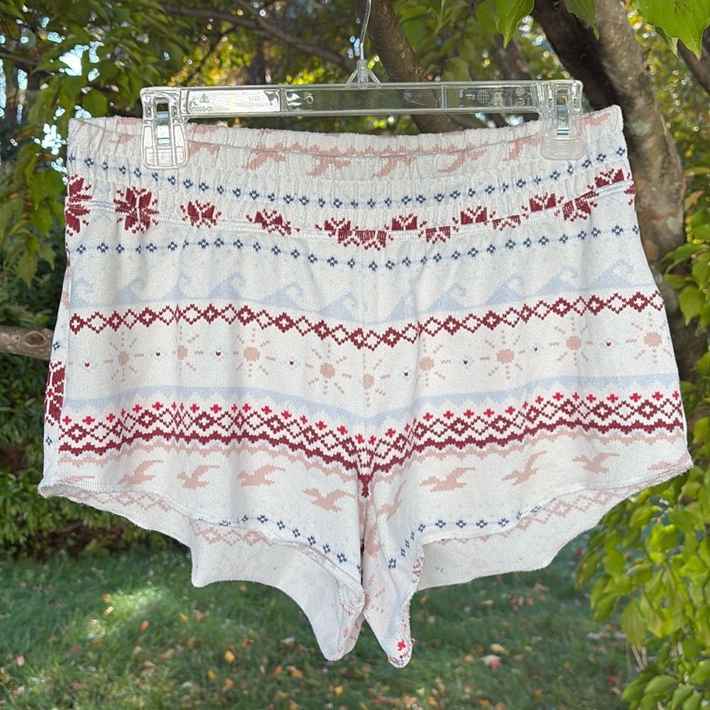 Hollister flannel winter sleep shorts M